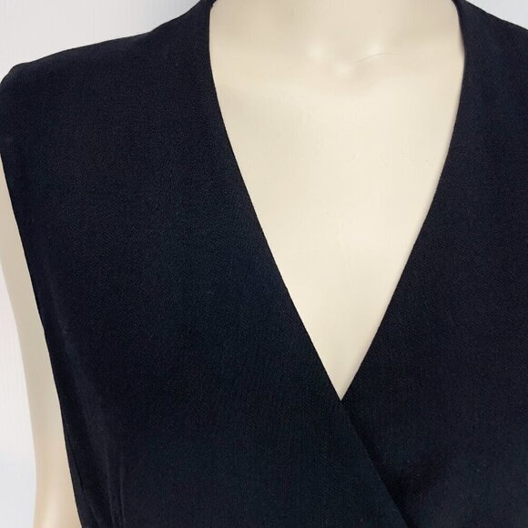 LIDA BADAY 100% Wool Designer Adjustable Wrap‎ Office Black Dress sz M - Picture 8 of 15